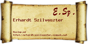 Erhardt Szilveszter névjegykártya
